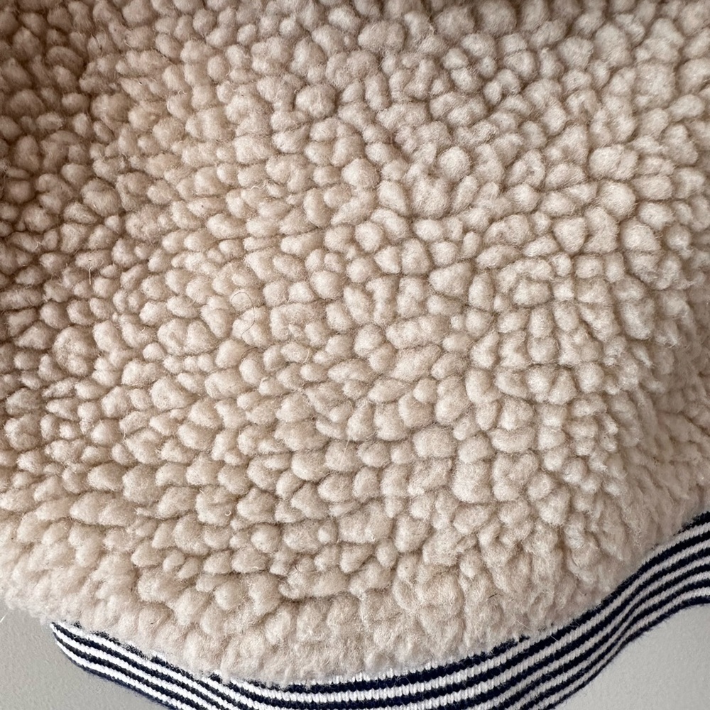 Baby Boden 3-6 Months Sherpa Fleece Bear Hooded Jacket Cream Plush Zip - Picture 4 of 9